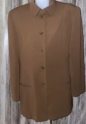 BURBERRY Burberrys Of London Vintage Wool Jacket Blazer In Brown Women’s Sz 6 • $49.99