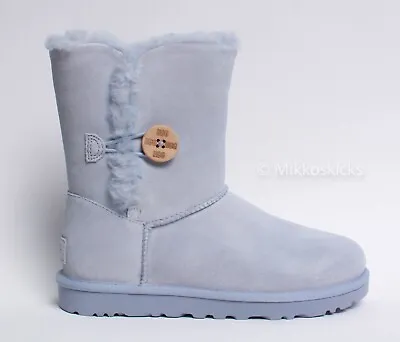 US Size 9 - UGG Women's BAILEY BUTTON Shearling Suede Leather In Zen Blue • $128.34