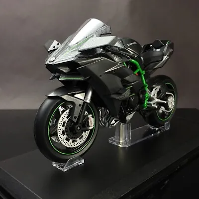 New Aoshima 1/12 Diecast Kawasaki Ninja H2R Motorcycle Motorbike Model 104576 • $38.99