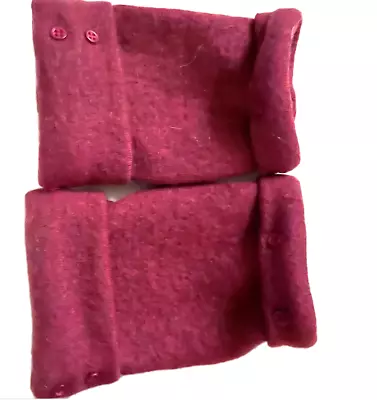 $32.49 • Buy Fingerless Gloves Red Dark 100% Merino M - L Medium - Large Mittens Arm Warmers