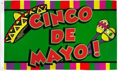 Cinco De Mayo 3x5 Flag 5th Of Mayo Mexican Independence Mexico Holiday Flag 100D • $8.88
