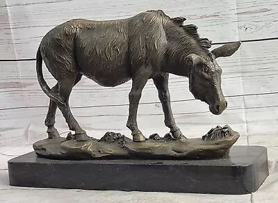 Stunning Detailed Donkey Mule Bronze Sculpture  Statue Handcrafted Classic Deal • $359