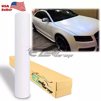 Pearl White Gloss / Matte Metallic Style Vinyl Wrap Sticker Decal Air Release • $4.99