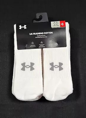 Under Armour Mens Performance  Training Cotton Cushioned Crew Socks SIZE 8-12 • $23.99