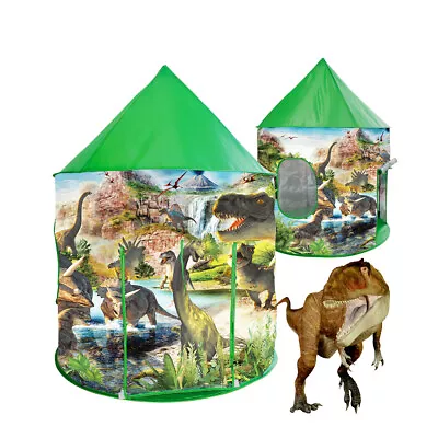 Indoor Play Tent Cute Dinosaur Kids Baby Playhouse Pop Up Tent Christmas Gift • £13.96