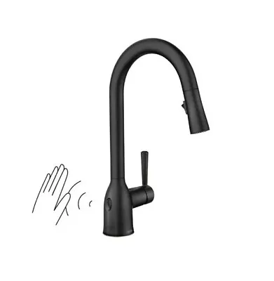 MOEN Adler 87233EWBL Touchless Pull-Down Sprayer Kitchen Faucet Matte Black • $149