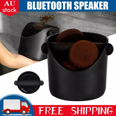 Coffee Waste Container Espresso Grinds Knock Box Tamper Tube Bin Black Bucket • $12.96