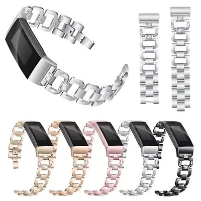 For Fitbit Charge 3 4 Watch Bracelet Wristband Stainless Steel Metal Strap Band • $5.99