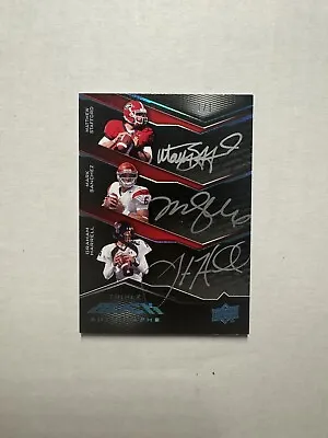 Matthew Stafford Mark Sanchez Graham Harrell 2009 UD Black Triple RC Auto 1/1 • $999.95