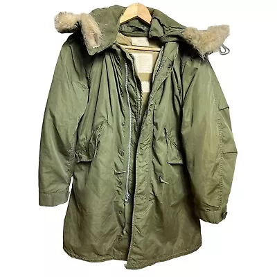 M-1951 Fishtail Parka Extreme Cold Frieze Wool Liner Wool Coyote Ruff Hood Sz S • $325
