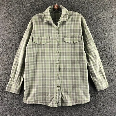 £9.99 • Buy Womens PrettyLittleThing Size UK 10 Green Mix Check Long Sleeve Button Up Shirt