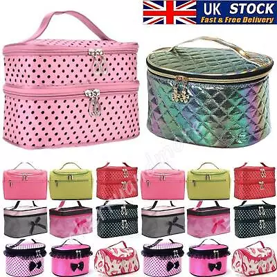 £10.99 • Buy Women' Girls Make Up Bag Vanity Case Travel Cosmetic Organiser Small Storage Box