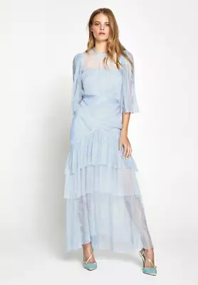$170 • Buy Bnwot Alice Mccall Dove Blue Craft Maxi Dress - Size 6 Au/2 Us (rrp $495)