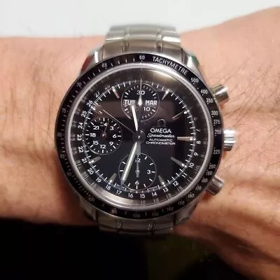 OMEGA Speedmaster Triple Calendar 3220.50 Automatic Black Dial Mens 90213455 JP • $3203.45