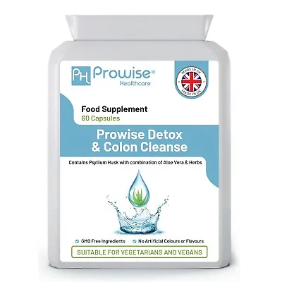 £9.49 • Buy Prowise Detox Colon Cleanse 60 Vegan Capsules With Herbal Ingredients UK Made