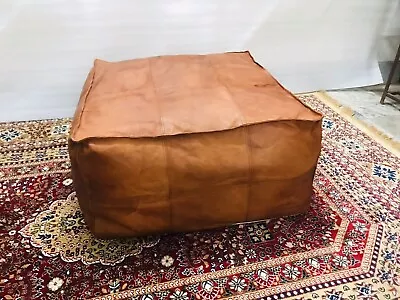 New Handmade Vintage Footstool Moroccan Ottoman Pouf Retro Brown • $152