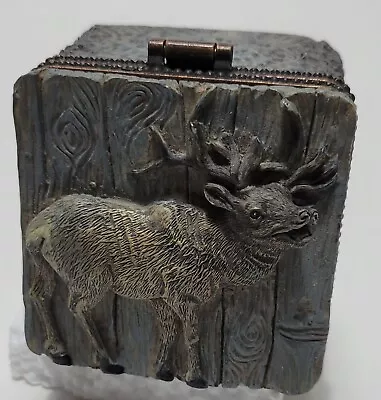 3D Elk Carved Resin Trinket Box  • $17