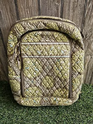 Vera Bradley Backpack Medium Campus Tech Laptop Tablet School Bag Green Floral • $34.99