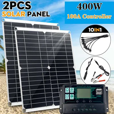 $24.98 • Buy 800W Solar Panel Kit 100A 12V Battery Charger Controller For RV/Boat/Car/Home