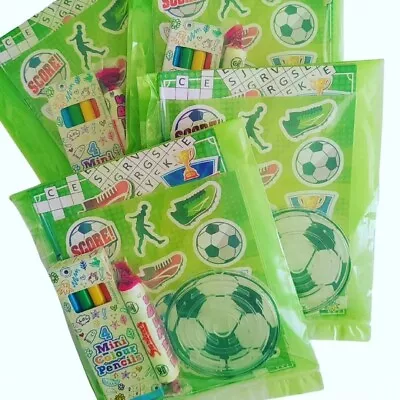 Pre Filled Kids Party Bag Football - Activity/pencils/game/sweets/Stickers • £1.69
