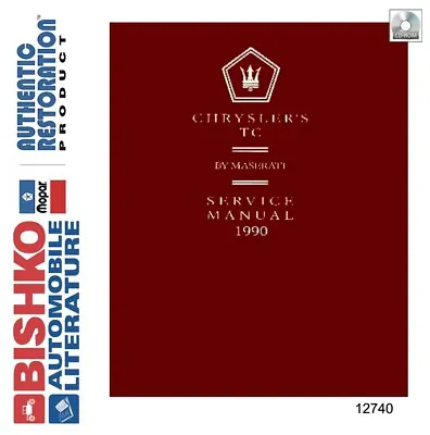1990-1991 Chrysler TC Maserati Shop Service Repair Manual CD • $44.49