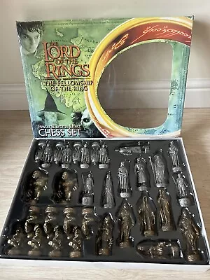 £39.95 • Buy Lord Of The Rings Chess Set Fellowship Of The Ring LOTR Pewter And Bronze Effect