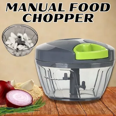 Manual Food Chopper For Vegetable Fruits Nuts Onions Hand Pull Mincer Blender • $10.99