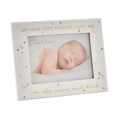 Baby Photo Frame Bambino Resin Mummy And Daddy Love Me Picture Newborn 6 X 4 In • £11.90