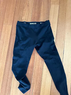 $10 • Buy Ivy Park Black Leggings XL Zip At Back