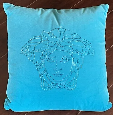 Versace Studded Medusa Turquoise Pillow - Brand New With Tags • $249.99