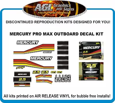 MERCURY Pro MAX Racing Reproduction Decal Kit PROMAX • $54.32