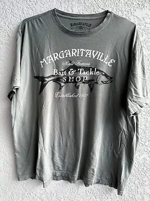 Margaritaville Men Gray T-Shirt Fish Tee Size XXL 100% Cotton  • $10.01