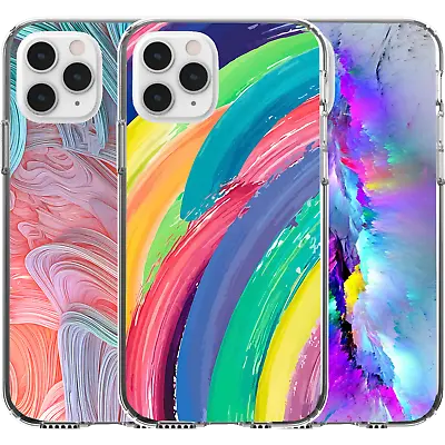 $16.95 • Buy Silicone Cover Case Abstract Pattern Splatter Paint Look Marble Random Colours