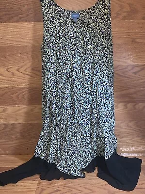 NEW Simply Vera Vera Wang Women's XL Knee LenghDress Waterfall Detail Floral • $18