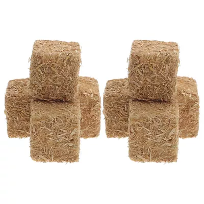 Mini Hay Bales Farm Table Decor Autumn Craft Halloween 8pcs- • $10.25