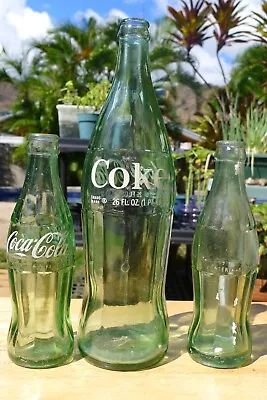 Vintage 1960s Coke Bottle Lot | ACL  Ghost  Bottles • $10