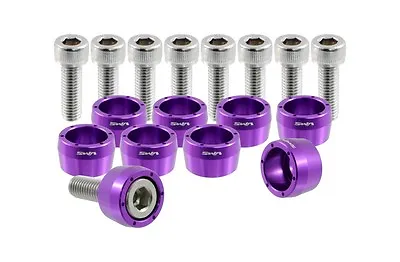 Vms Racing Purple 8mm 8 Mm Header Cup Bolt Washer Kit For Honda Acura Jdm Bolts • $929.95