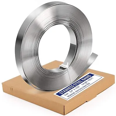 Stainless Steel Strapping Band Coil 3/4'' X .03'' X 100' Steel Strapping Roll Po • $74.48