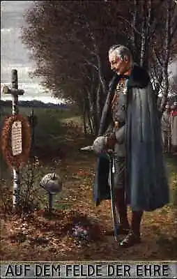 Propaganda WWI Kaiser Wilhelm Makeshift Grave Of Soldier #852 C1915 Postcard • $14.79