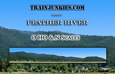 TrainJunkies Feather River Model Railroad Backdrop • $79.95