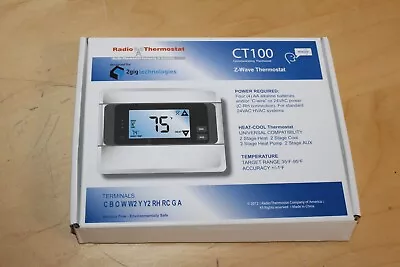 $59.95 • Buy Radio Thermostat CT100 Z-Wave Radio Programmable Thermostat =
