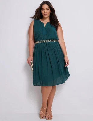$23 • Buy Autograph Woven Short Sleeve Pintuck Dress Womens Plus Size Clothing  Dresses