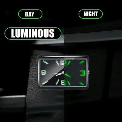 Universal Luminous Clock Quartz Analog Watch Stick On Clock Black Car Accessory • $5.38