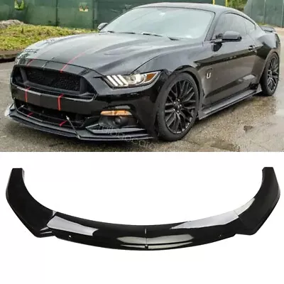 For Ford Mustang GT Front Bumper Lip Chin Spoiler Splitter Body Kit Glossy Black • $66.49