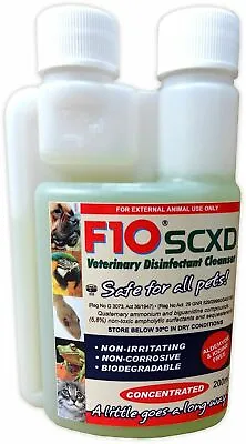 F10 Disinfectant SCXD 200ml Pet Veterinary Birds Bird Reptiles Cage Cleaner Vet • £19.75