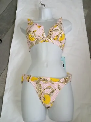 M&S BNWT Bikini Top & Brazilian Bottom Set 16 Multi. Priced To Go  No Offers • £9.99