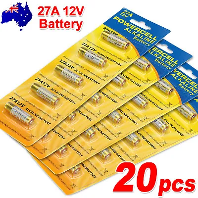 20x OZ 27A 12V MN27 LR27 A27 L828 V27GA Alkaline Battery Garage Car Remote Alarm • $10.85