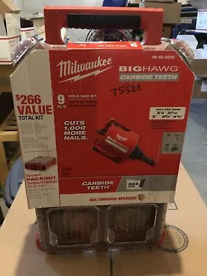 Milwaukee 49-56-9295 9 PC BIG HAWG With Carbide Teeth Hole Saw Kit • $104.99