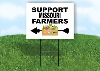 MISSOURI SUPPORT FARMERS LEFT ARROW Yard Sign W Stand LAWN  SIGN Single • $19.99