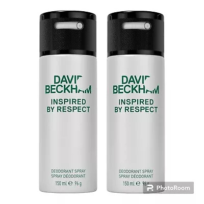 David Beckham Inspired By Respect Deodorant Spray 2 X 150ml Free P+P • £16.99